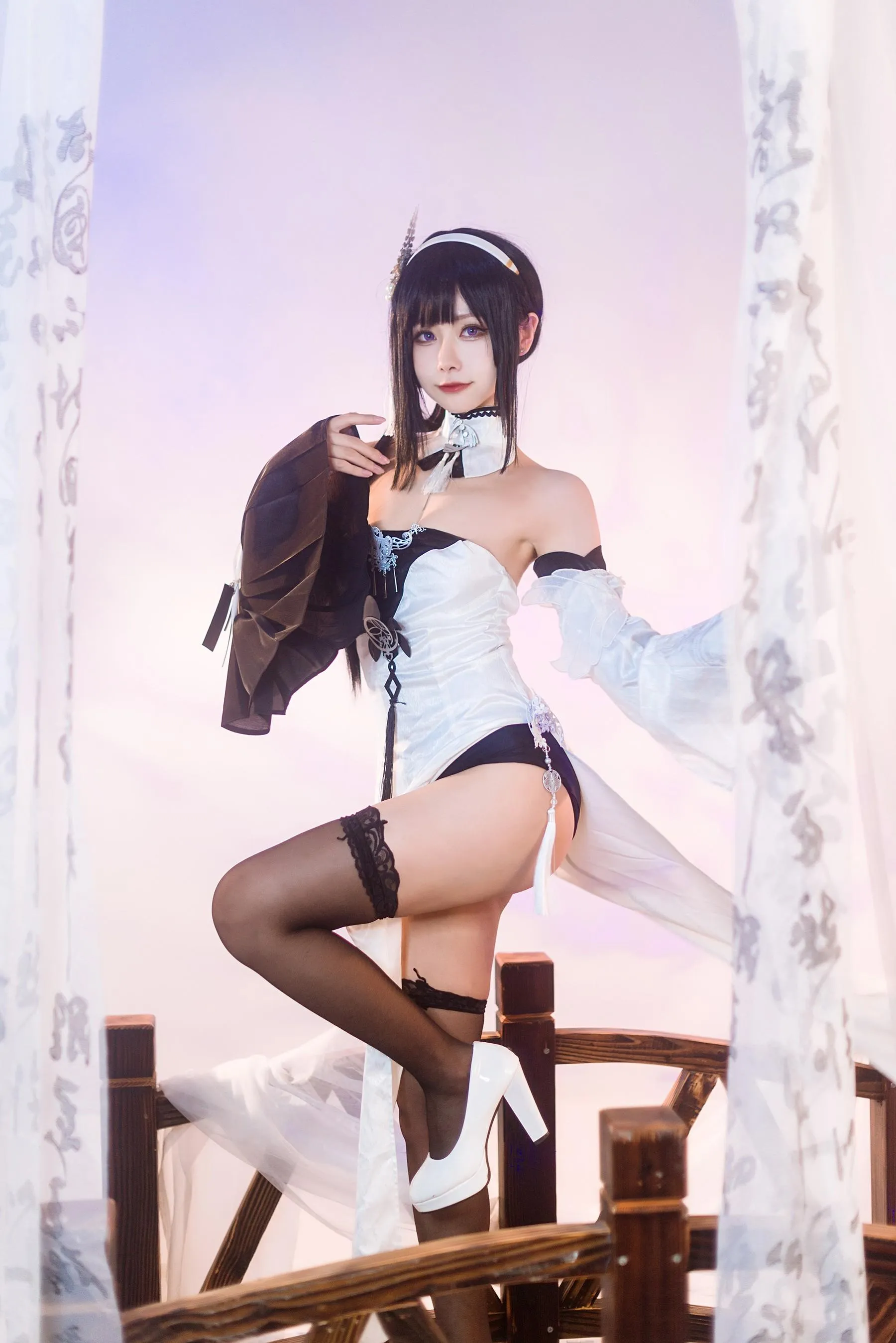 Momoko葵葵 – NO.31碧蓝航线镇海 奇奢花苑 [24P]插图9